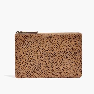 Madewell Spotted Tan Clutch NWOT